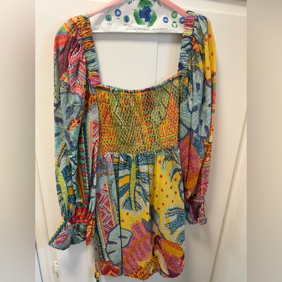 FARM Rio Multi-color Smocked Mini Dress - Picture 4 of 14